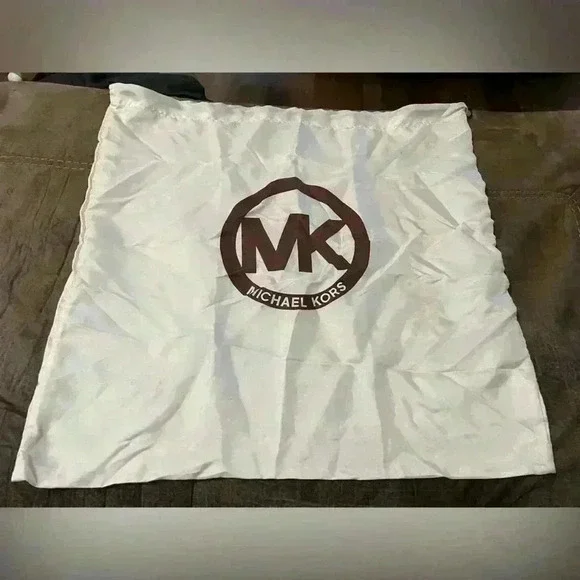 Michael Kors Dust Bag Drawstring Cream Satin MK Cover Storage Travel 21x21 - Picture 3 of 8